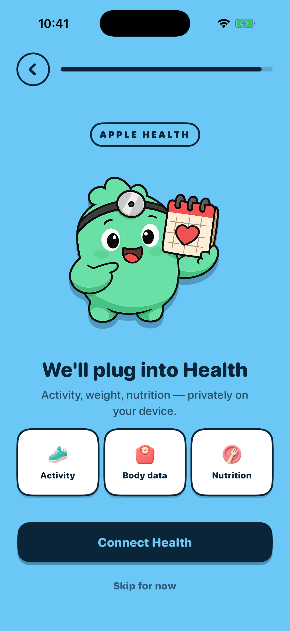 HealthKit benefits screen capture