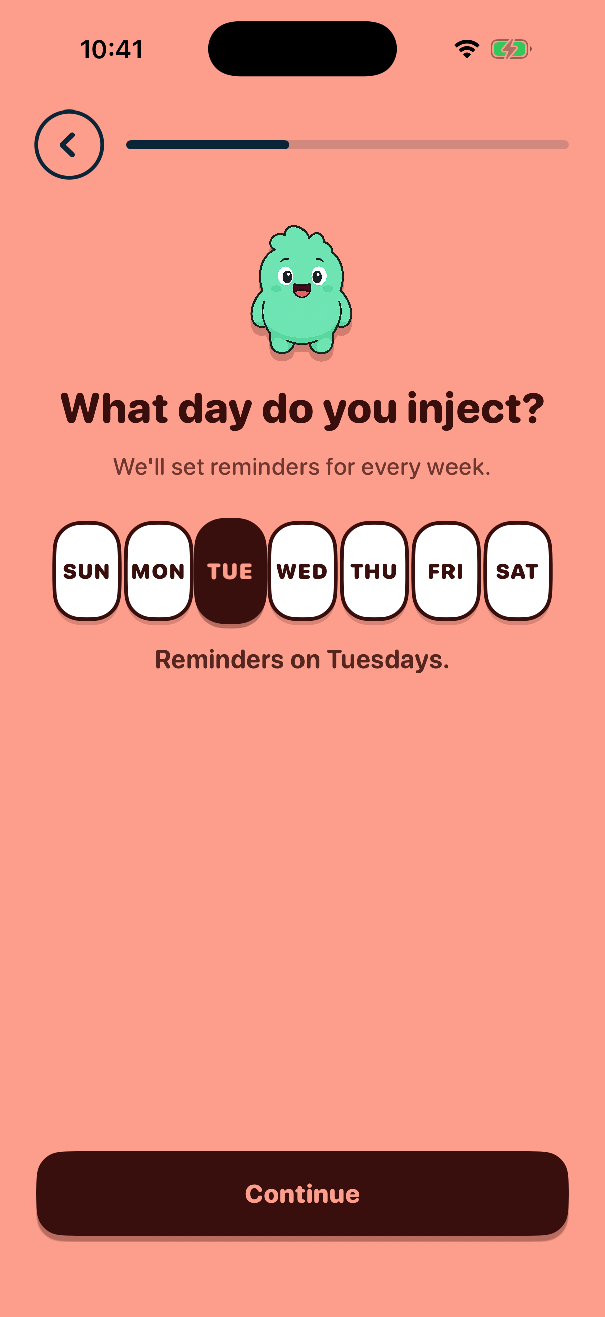 Injection day screen capture